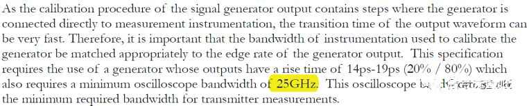 25GHz 帶寬的示波器進行測試 25GHz 帶寬的示波器進行測試