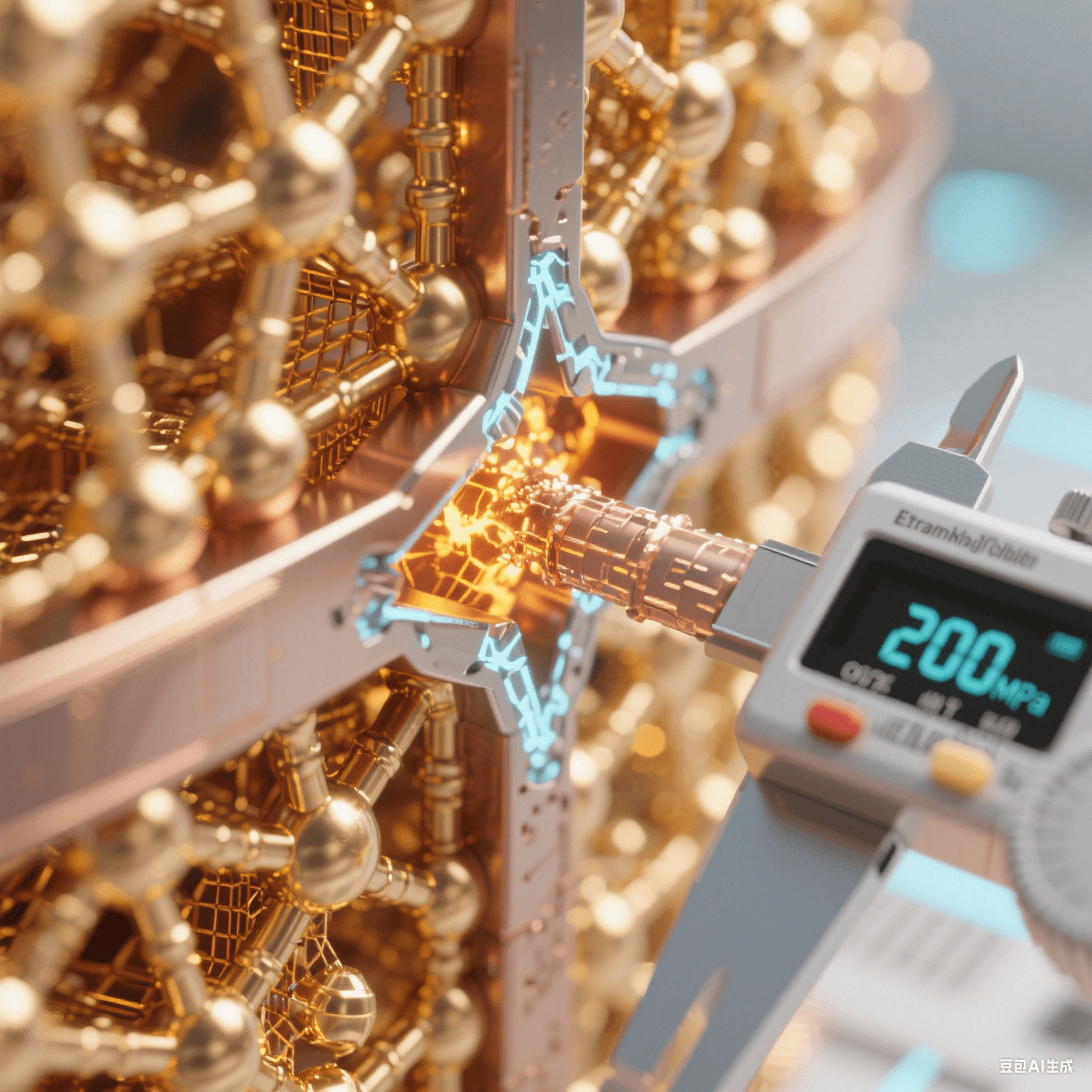 銅 - 銅鍵合界面在高溫加壓下晶格融合，分子動力學(xué)模擬展示金屬擴散過程