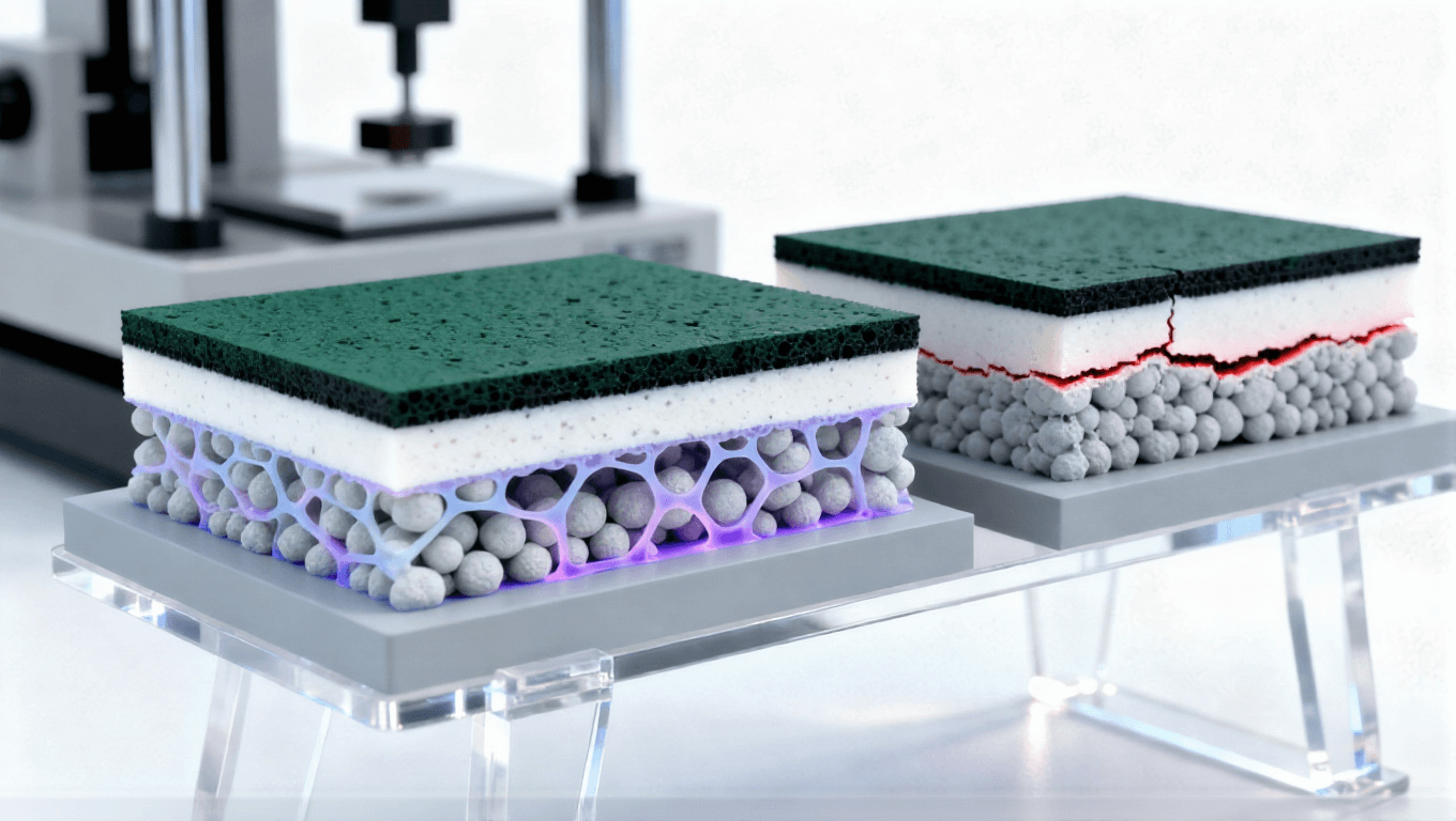 石墨烯-基材界面增強(qiáng)場(chǎng)景，納米SiO?三維網(wǎng)絡(luò)使剝離強(qiáng)度＞1.3kNm