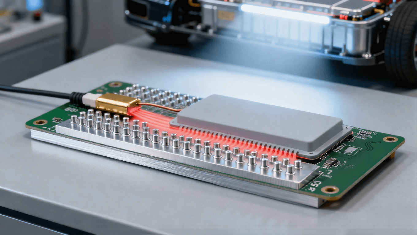 PCB集成貼片溫度傳感器場景，NTC+散熱過孔實現汽車元件溫度降低