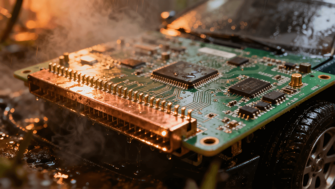 汽車電子PCB脈沖電鍍鍍層耐腐蝕與高可靠性展示