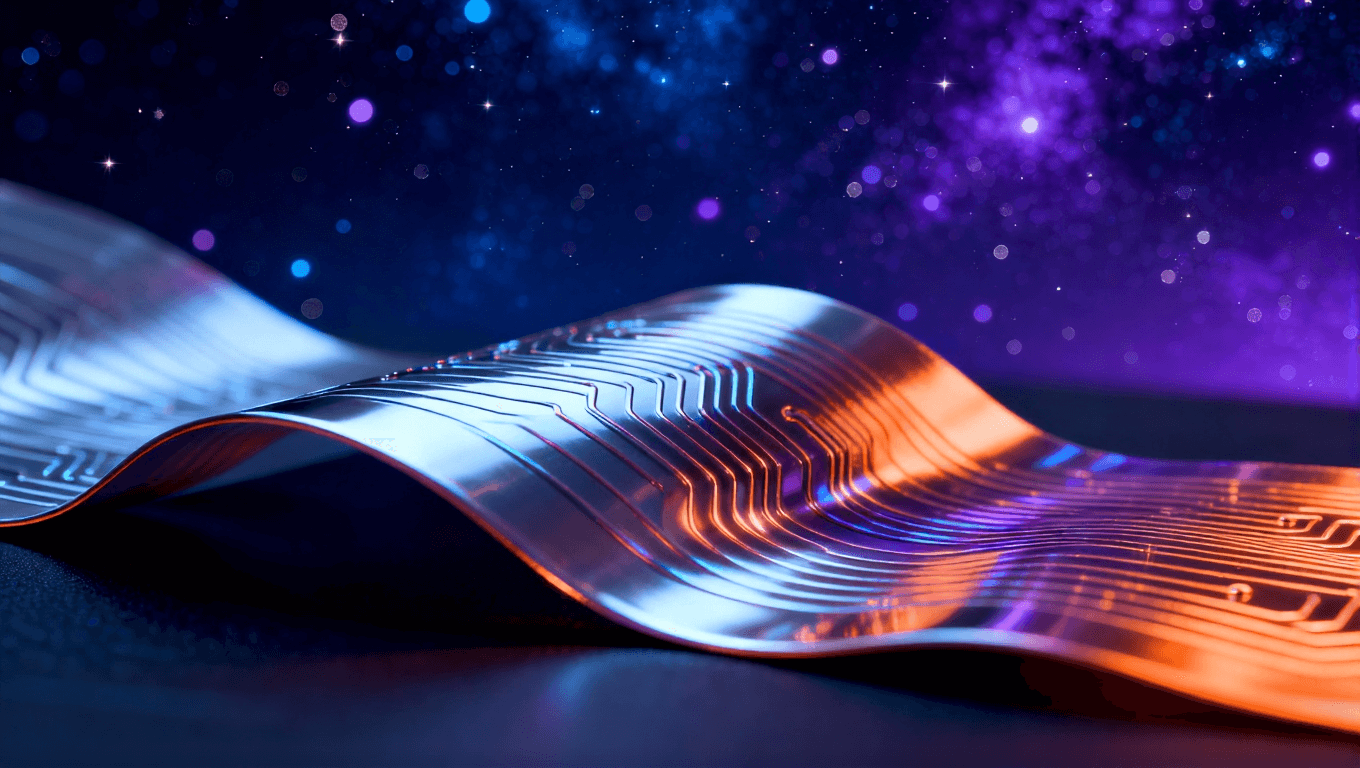 未來智能自適應(yīng)超彈性材料概念視覺，展示其環(huán)境響應(yīng)與性能調(diào)節(jié)能力